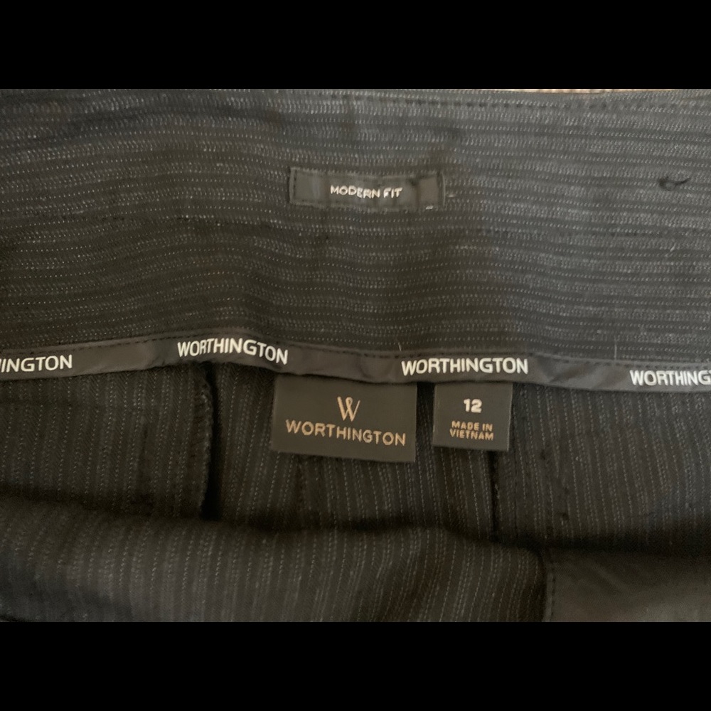 Black strip dress pants